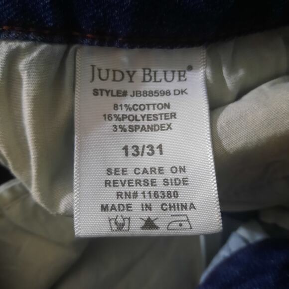 Judy Blue Parker High Rise Straight Button Fly Junior Jeans Size 13/31 - Picture 6 of 9